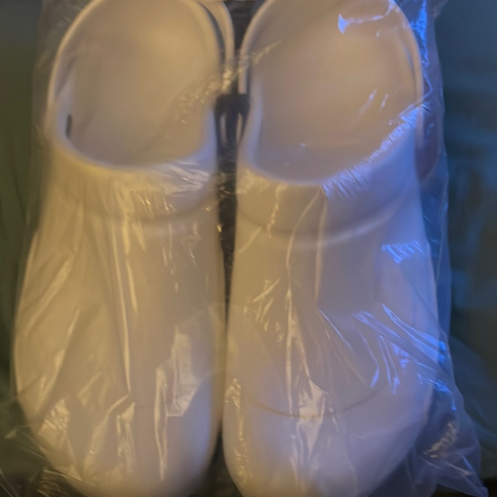 Mens crocs at work with rubber bottom for added traction